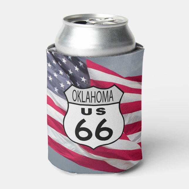 Oklahoma Route 66 Can Cooler (Can Front)