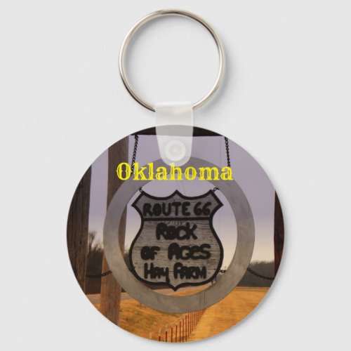 Oklahoma Route 66 Key Chain