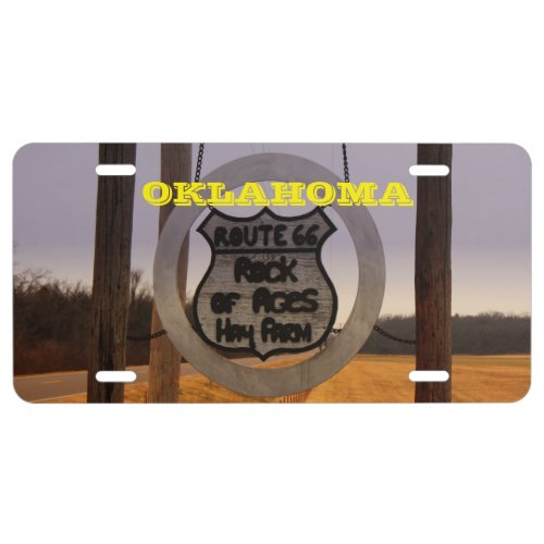 Oklahoma Route 66  License Plate