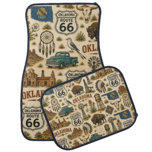 Oklahoma Route 66 Road Ready Car Floor Mat