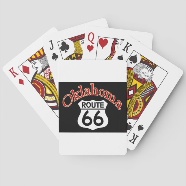 Oklahoma Route 66 Shield Poker Cards (Back)