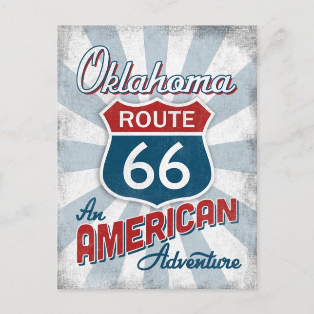 Oklahoma Route 66 Vintage America Postcard (Front)