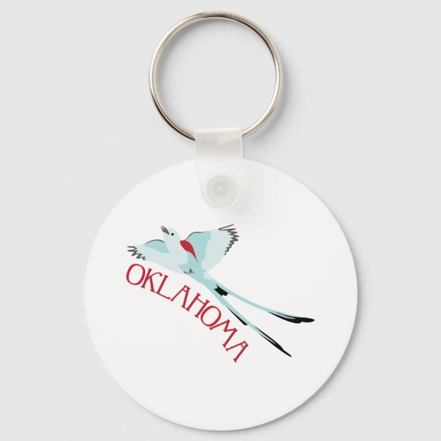 Oklahoma Scissortail Keychain (Front)