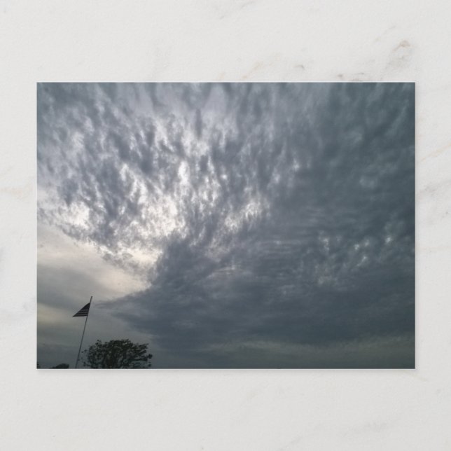 OKlahoma Sky with Flag Postcard (Front)