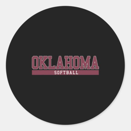 Oklahoma Softball  Classic Round Sticker