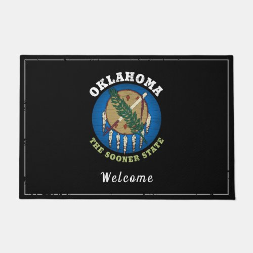 OKLAHOMA SOONER STATE FLAG DOORMAT