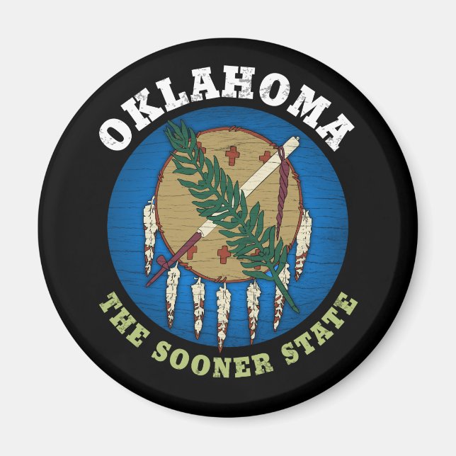 OKLAHOMA SOONER STATE FLAG MAGNET (Front)