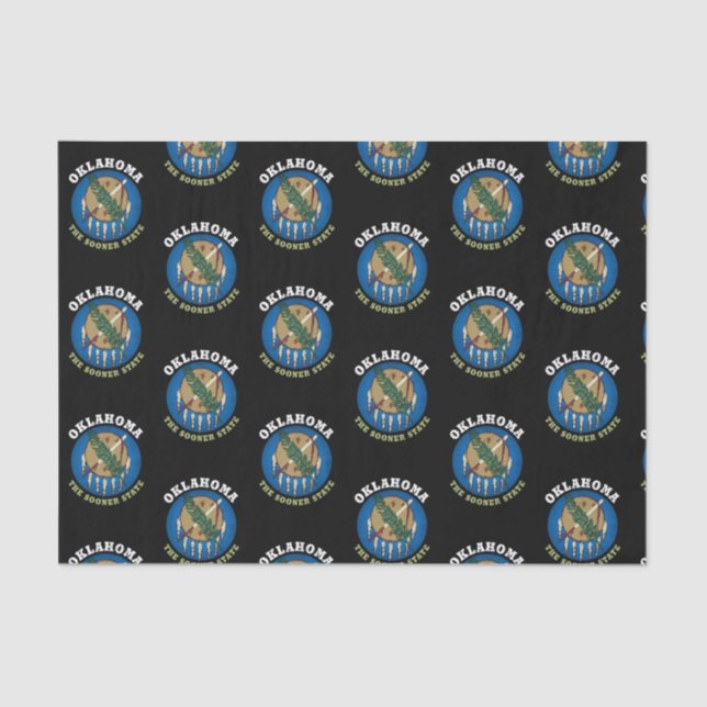 OKLAHOMA SOONER STATE FLAG TISSUE PAPER (Front)