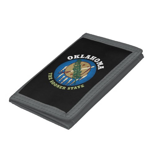 OKLAHOMA SOONER STATE FLAG TRIFOLD WALLET