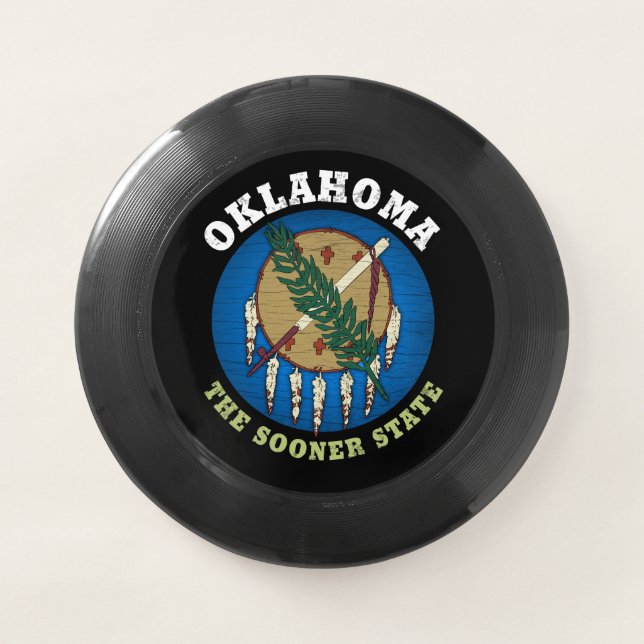 OKLAHOMA SOONER STATE FLAG Wham-O FRISBEE (Front)