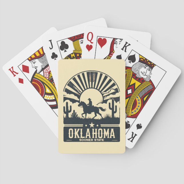 Oklahoma Sooner State Poker Cards (Back)