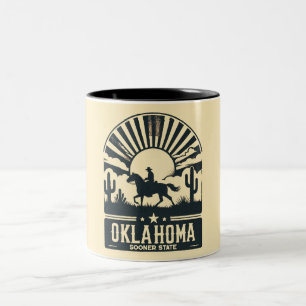 Oklahoma Sooner State Two-Tone Coffee Mug