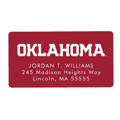 Oklahoma Sooners Graduate Label