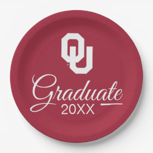 Oklahoma Sooners Graduate Paper Plates
