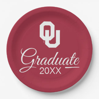 Oklahoma Sooners Graduate Paper Plates