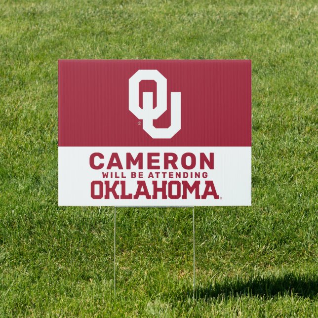 Oklahoma Sooners Graduate Sign (Insitu)