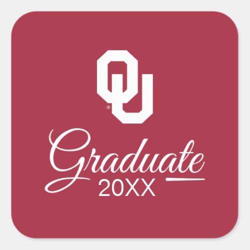 Oklahoma Sooners Graduate Square Sticker