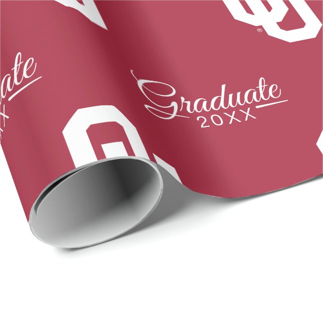 Oklahoma Sooners Graduate Wrapping Paper (Roll Corner)