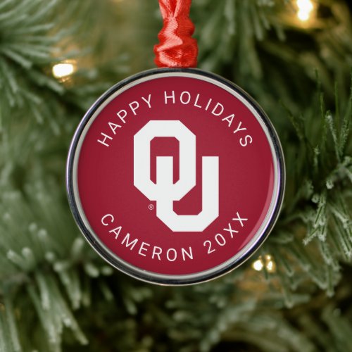 Oklahoma Sooners Metal Ornament