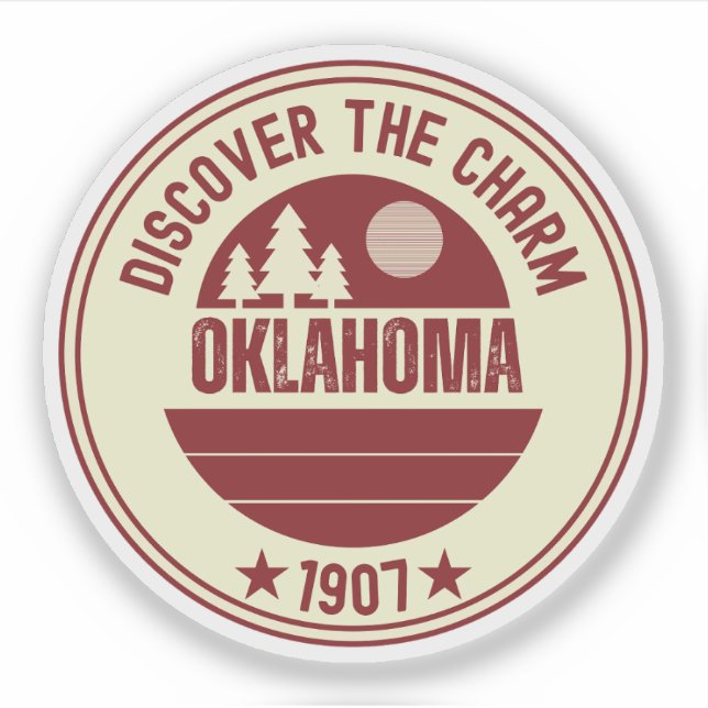 Oklahoma Sooners State - OK Gift Idea Sticker (Front)