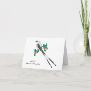 Oklahoma State Bird: Scissor-tailed Flycatcher Letterpress Thank You Card