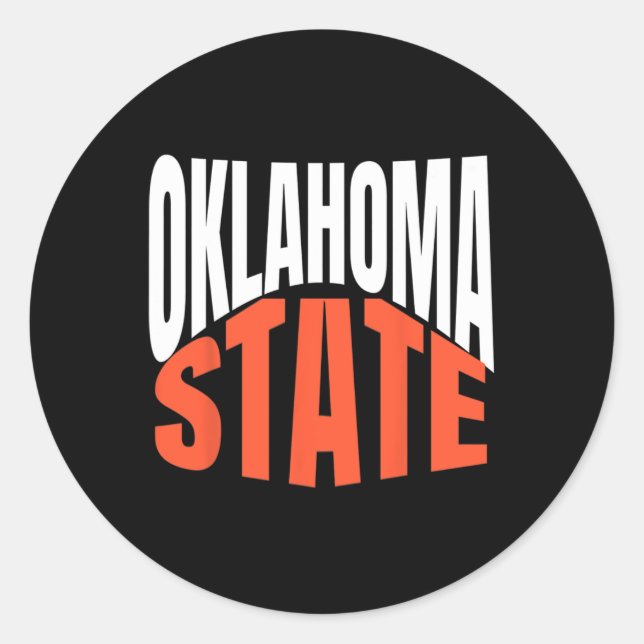 Oklahoma State  Classic Round Sticker (Front)