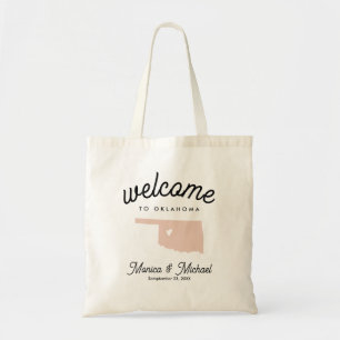 OKLAHOMA State Destination Wedding ANY COLOR Tote Bag