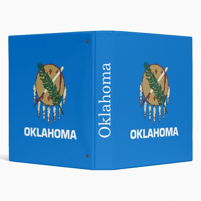 Oklahoma State Flag 3 Ring Binder (Background)