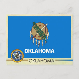 Oklahoma State Flag and Seal Postcard