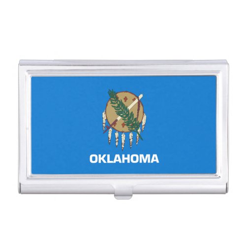 Oklahoma State Flag Business Card Case