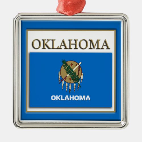 Oklahoma State Flag Christmas Ornament