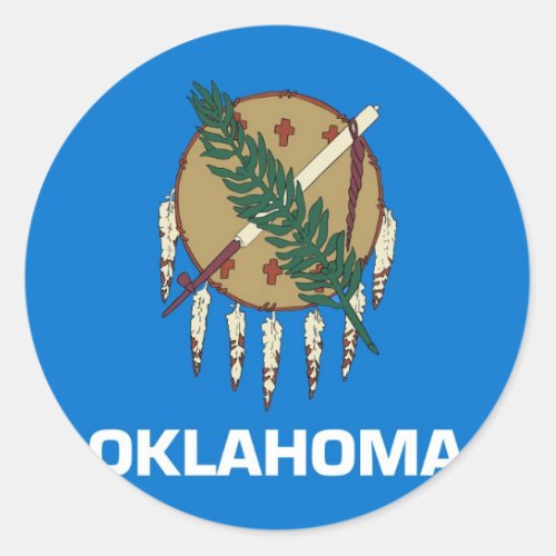 Oklahoma State Flag Classic Round Sticker