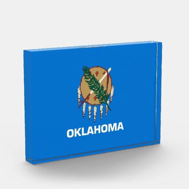 Oklahoma State Flag Design Acrylic Award (Left)