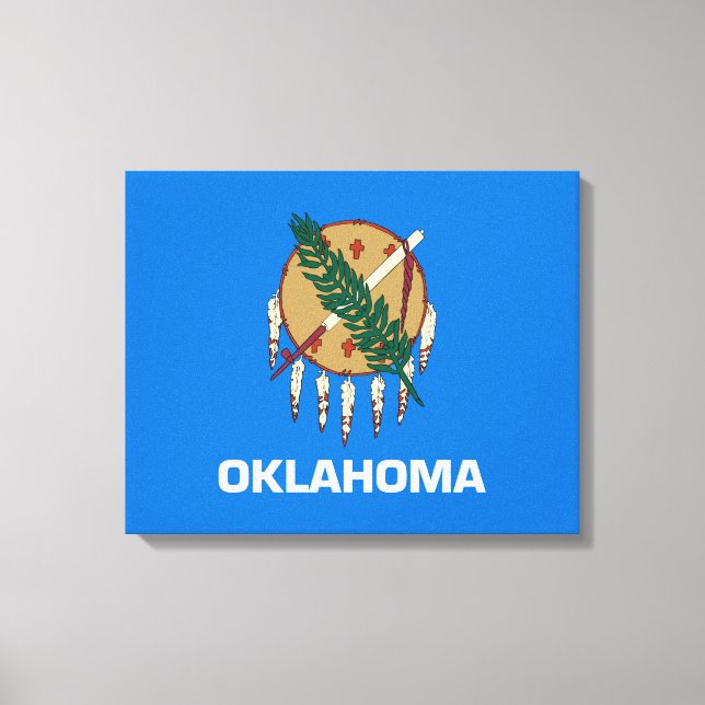Oklahoma State Flag Design Canvas Print (Front)