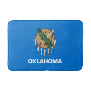 Oklahoma State Flag Design Decor Bathroom Mat