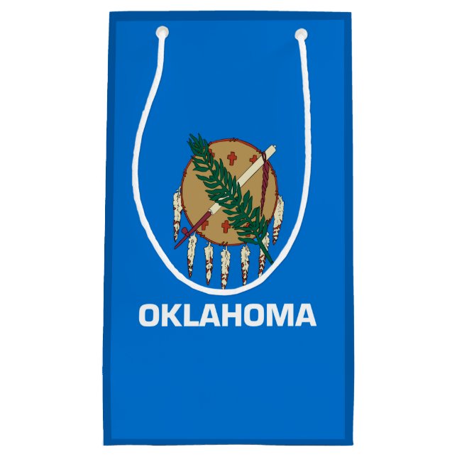 Oklahoma State Flag Design Decor Small Gift Bag (Front)