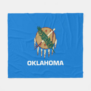 Oklahoma State Flag Design Fleece Blanket