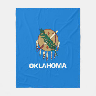 Oklahoma State Flag Design Fleece Blanket