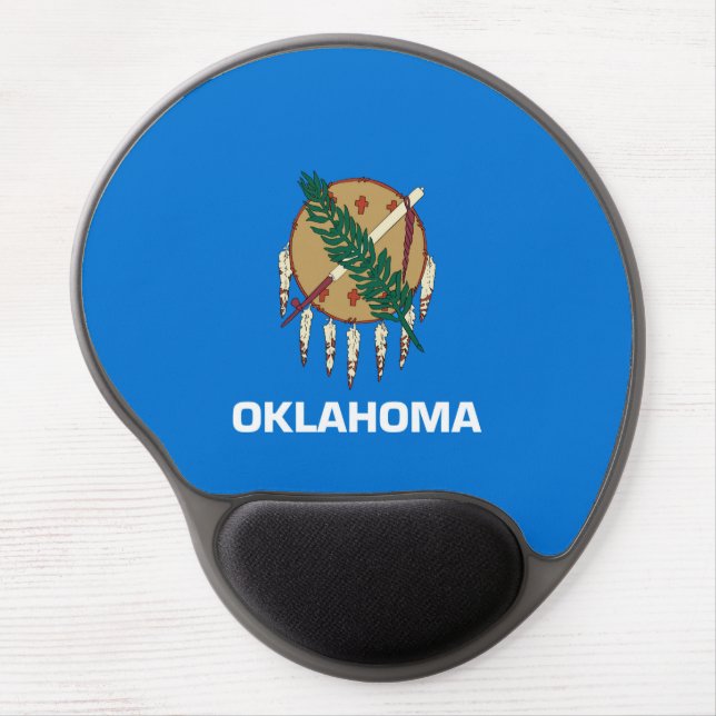 Oklahoma State Flag Design Gel Mouse Pad (Front)