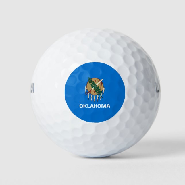 Oklahoma State Flag Design Golf Balls (Front)