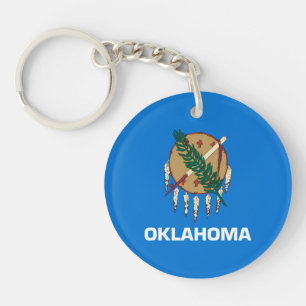 Oklahoma State Flag Design Keychain