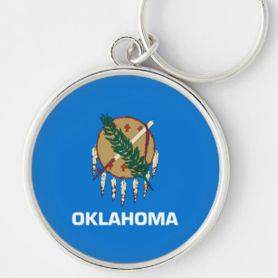 Oklahoma State Flag Design Keychain