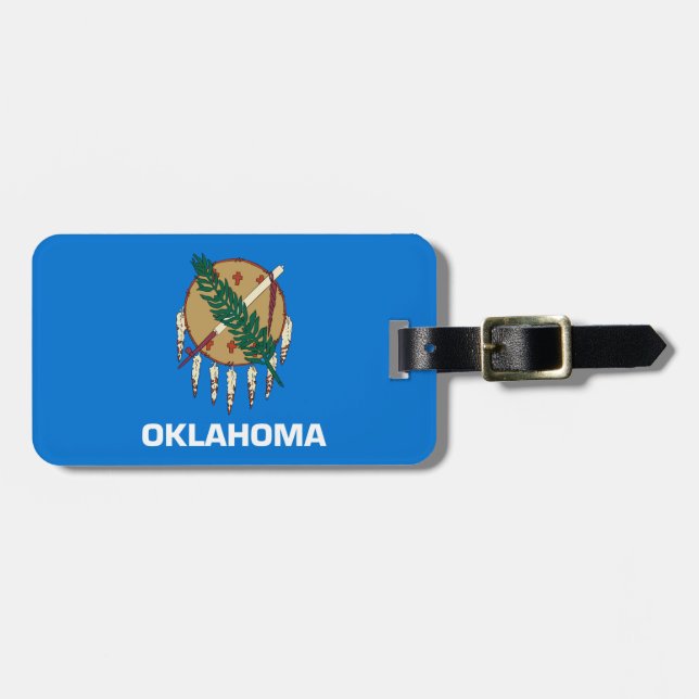 Oklahoma State Flag Design Luggage Tag (Front Horizontal)