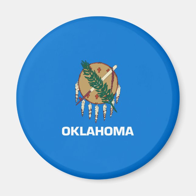 Oklahoma State Flag Design Magnet (Front)