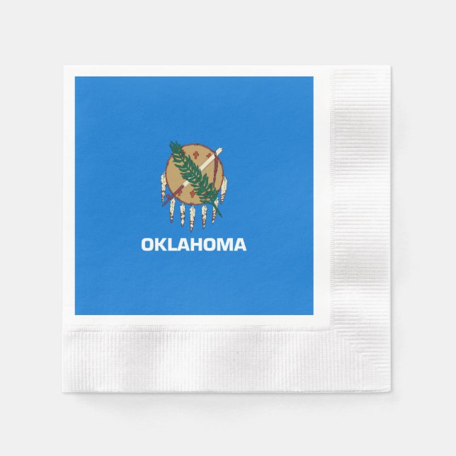 Oklahoma State Flag Design Napkins (Front)