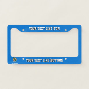 Oklahoma State Flag Design on a Personalized License Plate Frame