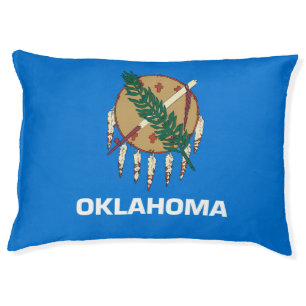 Oklahoma State Flag Design Pet Bed