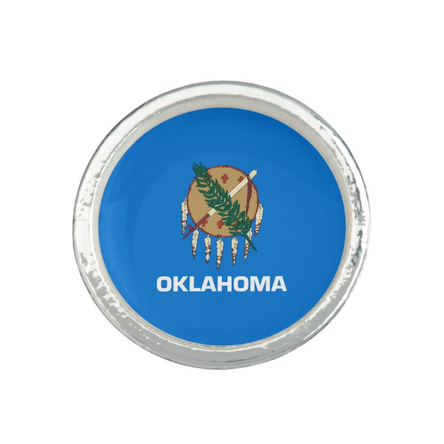 Oklahoma State Flag Design Ring (Front)