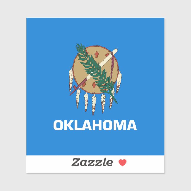 Oklahoma State Flag Design Sticker (Sheet)
