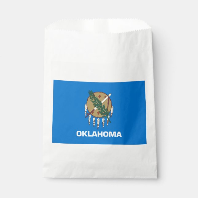 Oklahoma State Flag Favor Bag (Front)
